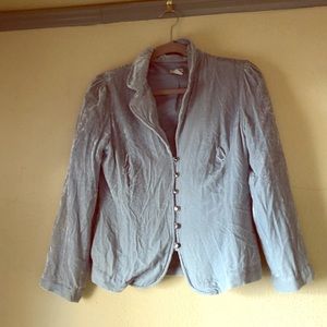 Anthropologie crushed velvet blazer EUC